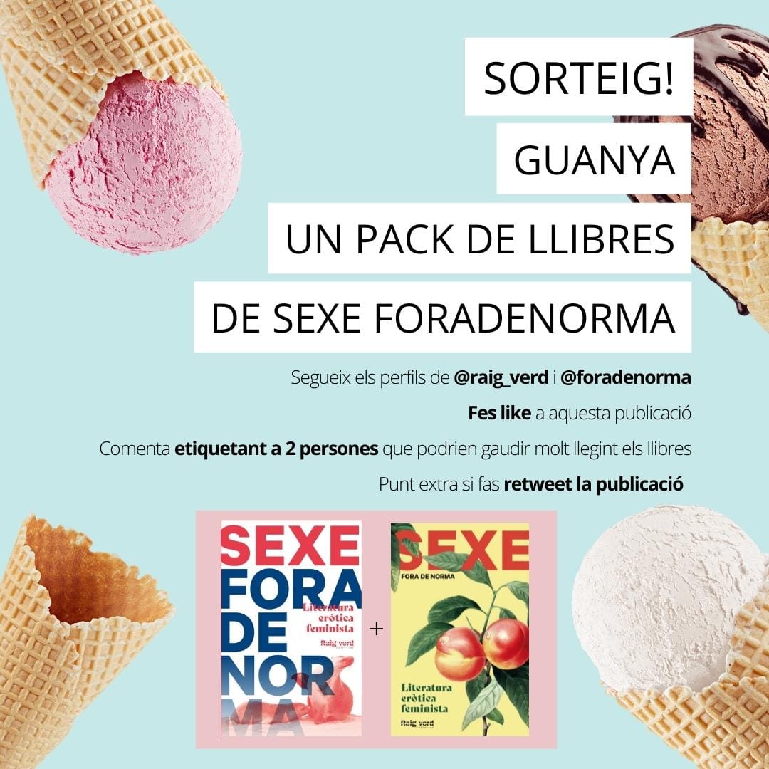 Raig_Verd's tweet photo. Amb @ForaDeNorma sortegem un pack de llibres de SEXE FORADENORMA!

Participa-hi fins el 28/07!

I si vols pots presentar-te al PREMI DE LITERATURA ERÒTICA NO CONVENCIONAL. Si quedes finalista, formaràs part del proper llibre SEXE FORADENORMA! https://t.co/0I4HgQ7yNm