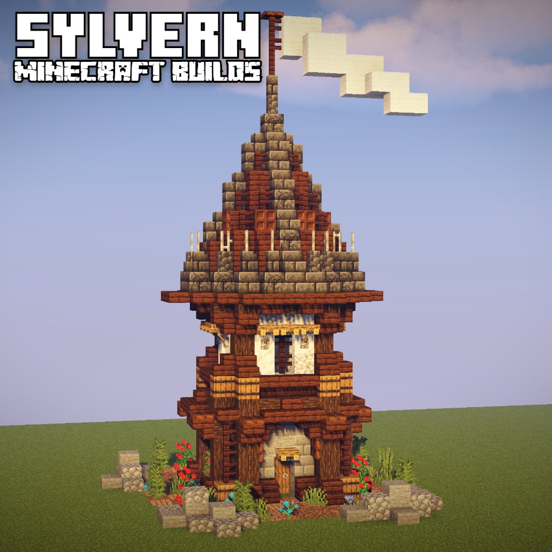Sylvernn's tweet photo. A #Medieval "Mini Tower" Build For #Minecraft, I had a lot of fun experimenting with this and figured out quite a bit of stuff on the way, possible addition to one of my SMP bases?
#Minecraftbuilds #build
#Tower #minecrafttower #minitower
#watchtower #MCBuilds #sylvern https://t.co/7Fb4NjhbTw