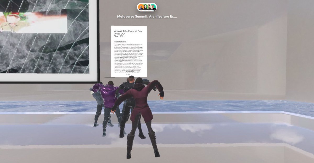 OLA_research's tweet photo. Huge thanks for @spacesdao for the invitation to exhibit at @Metaverse_conf alongside such talented metaverse architects @HARDMETAVERSE @untitledxyz_ @_MORFA_ @bioma_nft !! https://t.co/0UK1GX7H1S