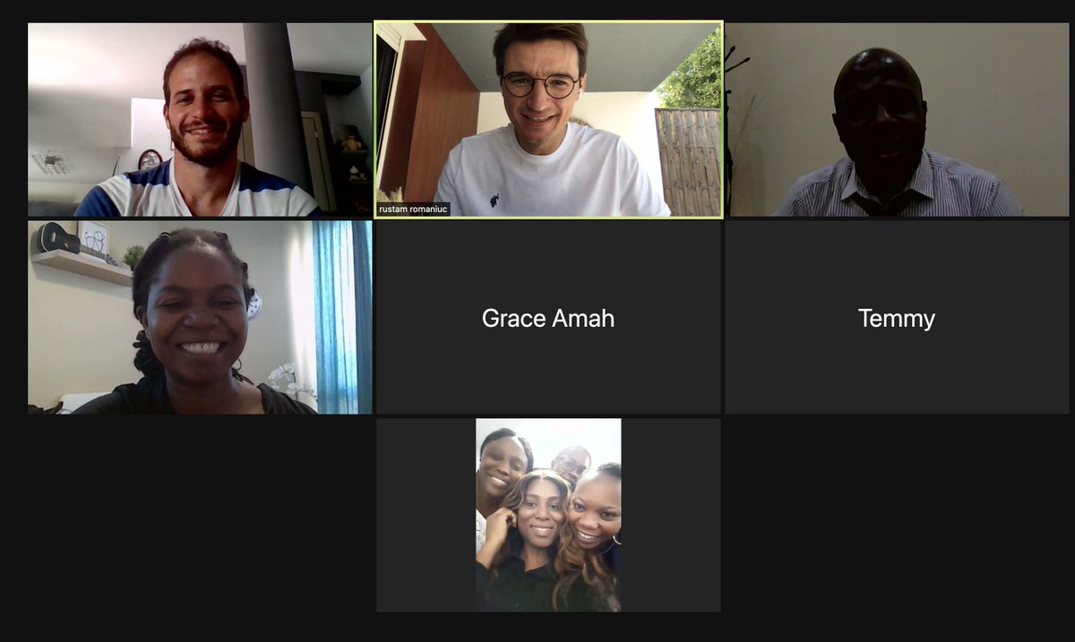 rustamromaniuc's tweet photo. For the past two months, we worked on diff strategies to collect data from a hard-to-reach population in #Nigeria 
Today we had a Zoom meeting with the local team of researchers &amp; recruiters to celebrate the end of the data collection phase 🎉 #teamwork 
@ndreaguido @ThatFejiro https://t.co/Oxv3hrUwoS