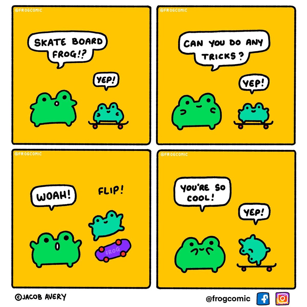 GrebComics's tweet photo. What a coool skater frog! 🐸🛹 https://t.co/ewLtUlKMrr