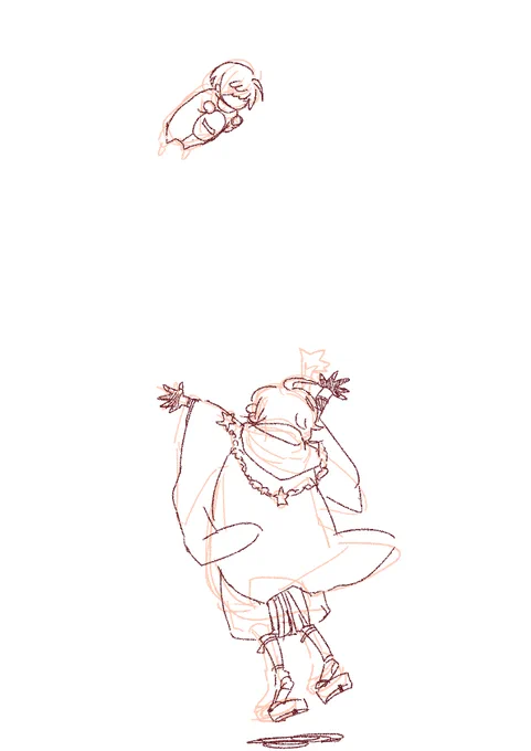 (下描きの段階では他界他界だった) 