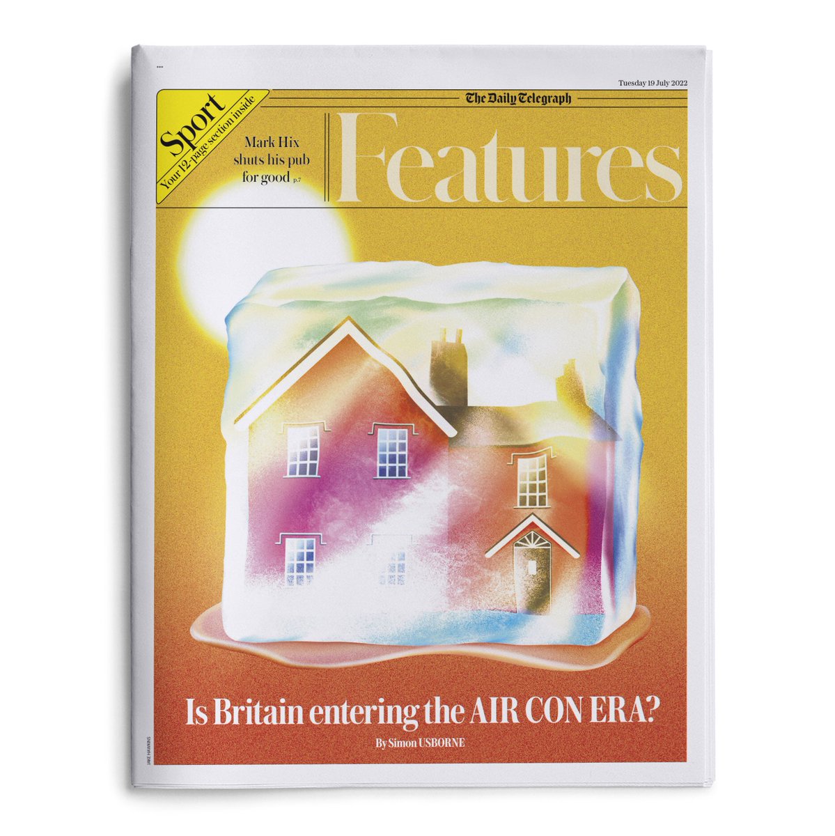 On the Features cover today <a href="/Telegraph/">The Telegraph</a> with this repurposed illustration! “Is Britain entering the AIR CON ERA?”. Wishing I lived inside an ice cube right now 🧊 

#illustration #illustrator #designer #procreate #editorialillustrator #conceptualillustrator <a href="/Procreate/">Procreate</a> <a href="/theaoi/">The AOI</a>
