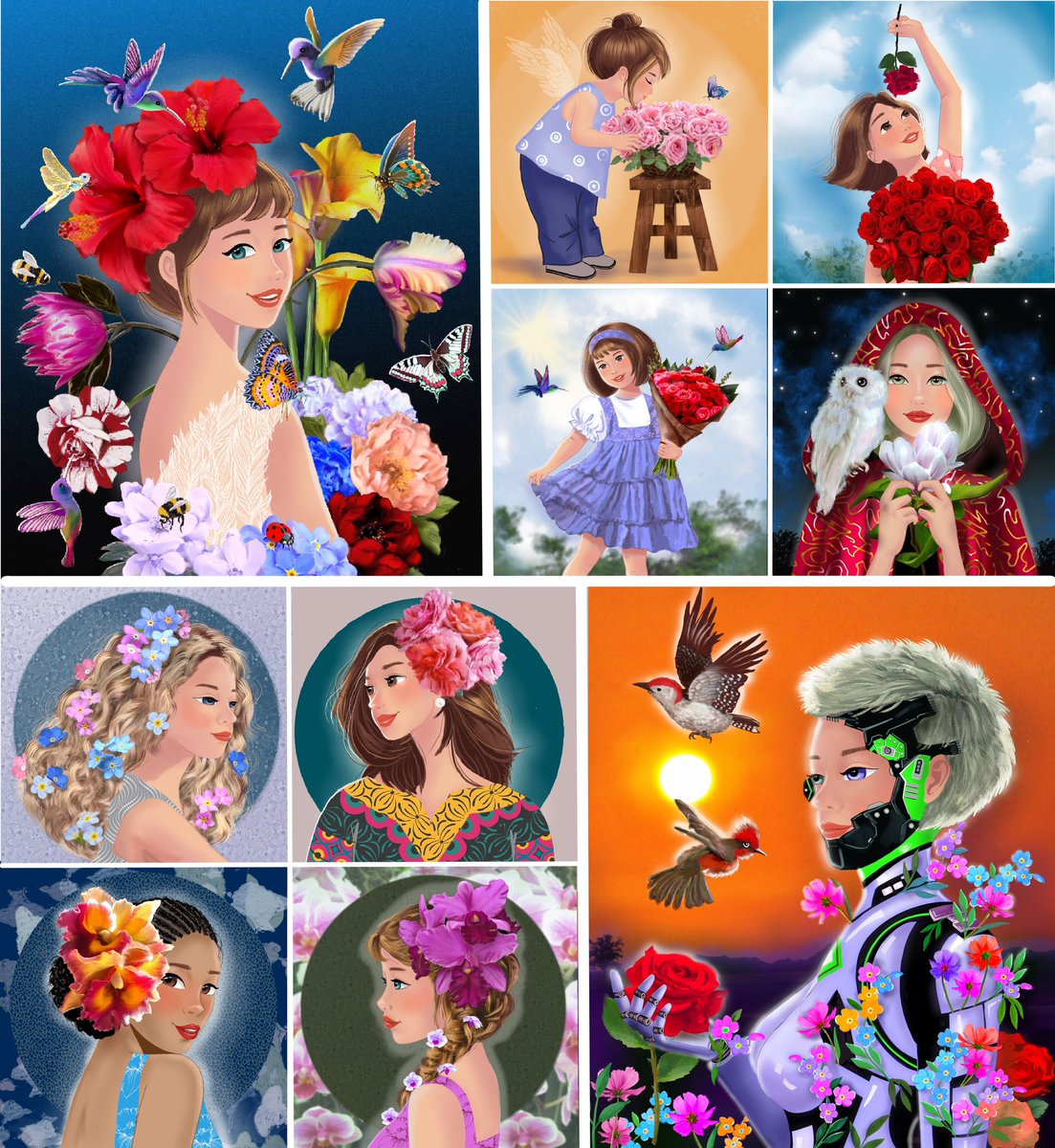 Hi, I’m Nita. I love to draw girl characters and flowers. My arts are inspired by nature, life stories, and imagination.❤️🌸🌼
#PortfolioDay2022 

#nftcommunity #OGCollective #itsuki  #goblingirl