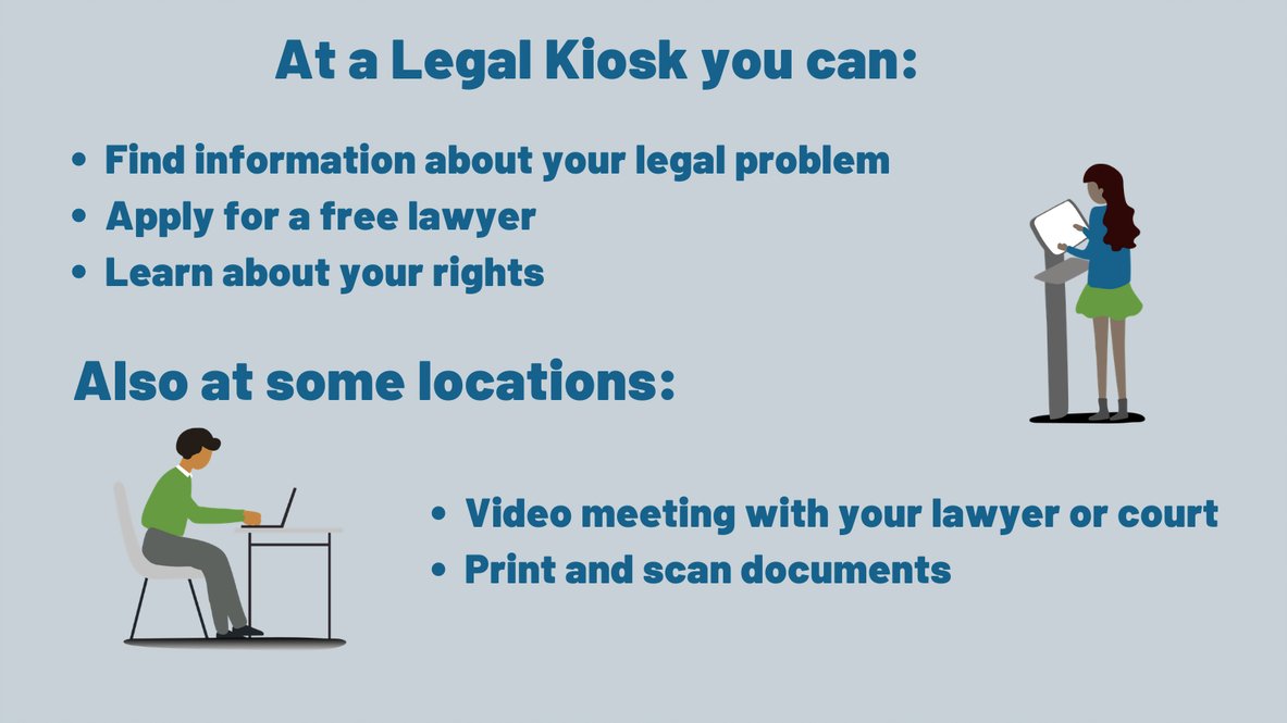 lsnmlaw's tweet image. Curious about what a Legal Kiosk is and how to use it? Access a pre-recorded training here to learn more: conta.cc/3yKA5UP

Find a Legal Kiosk near you at: legalkiosk.org/locations.

#AccessToJustice #LegalKiosk #ReachJusticeMN