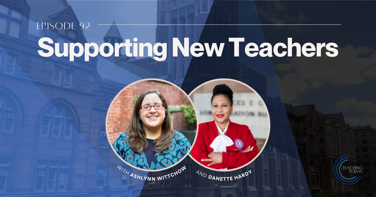 TCCPET's tweet photo. New this week: We discuss the importance of targeted support for early-career teachers, alongside @AshlynnWittchow of the New Teacher Network @teacherscollege and Danette Hardy (@SCSK12Unified). #teachingtoday https://t.co/0KEGDxulHg https://t.co/xzj03rfWhd
