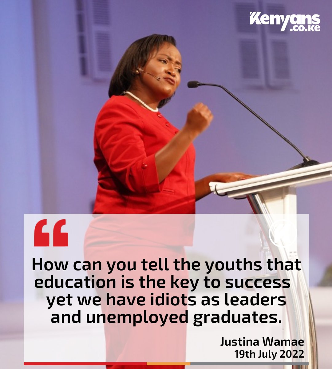 We have idiots as leaders - Justina Wamae
#DeputyPresidentialDebate2022 #PresidentialDebatesKe2022