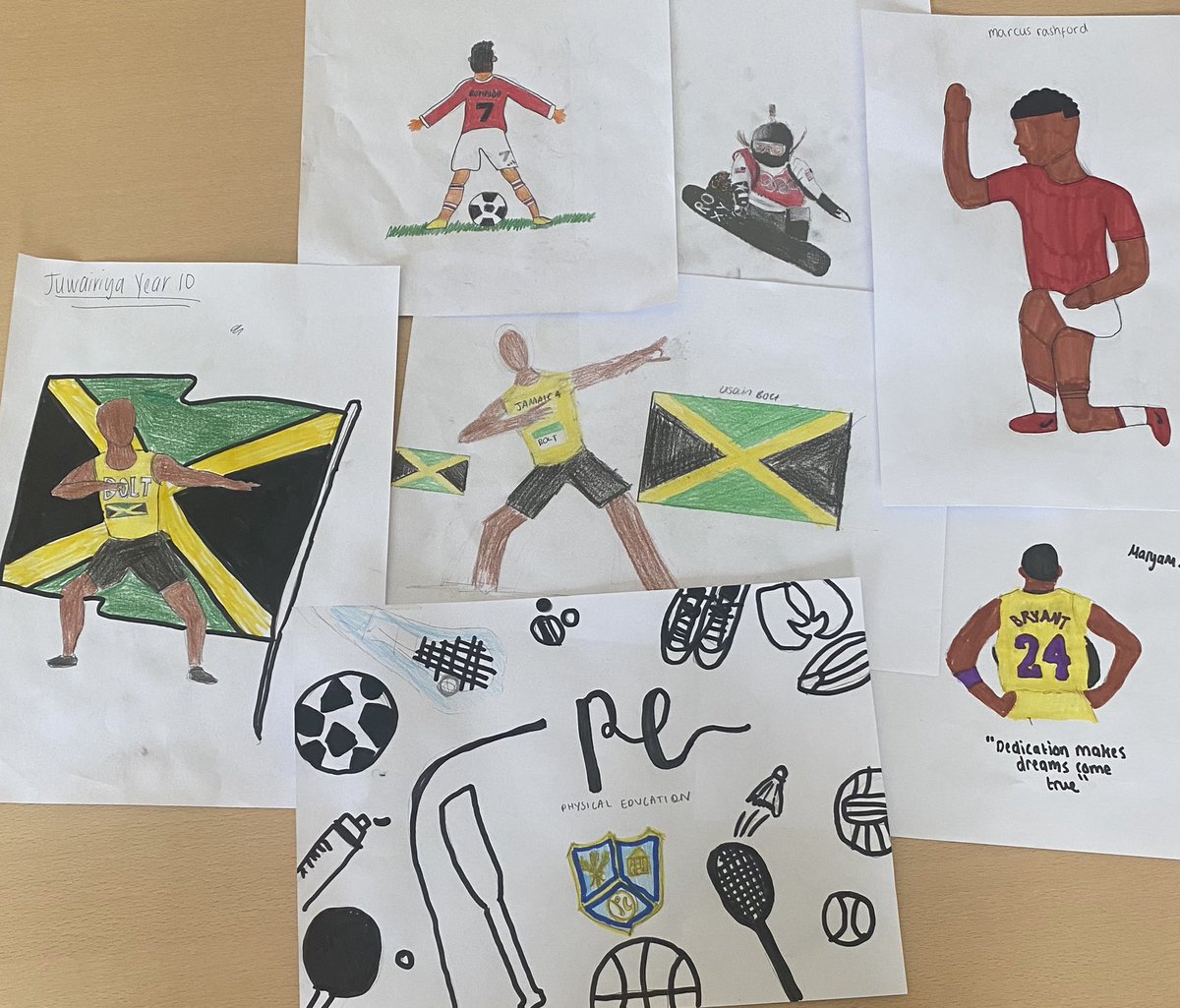 For enrichment week we have been focusing on the arts. Today students were asked to draw a sporting moment. What artists we have amongst the school. <a href="/DenbighHigh/">Denbigh High School</a> @IanHayden8 <a href="/MrEmmett_PE/">Mr Emmett PE</a> <a href="/MissBlairpe/">Mrs Vandenbergh</a> <a href="/PeStallwood/">Miss Stallwood PE</a>