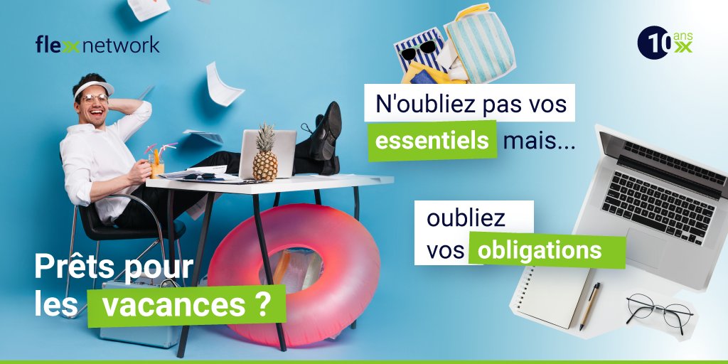 flexnetwork's tweet photo. [ETE 2022 ] Certains sont déjà en vacances à la #plage ou ailleurs, d'autres pas encore mais ça va venir ;) Profitez bien de vos #congés pour vous ressourcer! Nous vous souhaitons un bel été ! Nous restons joignables comme d'habitude. 

#été2022 #vacances #flexnetwork #opérateur https://t.co/L9H5J1v6PL
