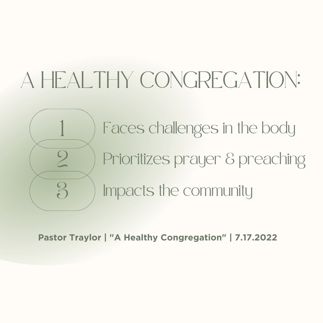 olivebaptist's tweet photo. 3 signs of a healthy congregation from Pastor Traylor's message this past Sunday. https://t.co/Z6JmbYNAWD