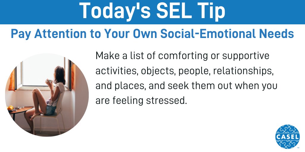#TipTuesday: We need to pay close attention to our own social-emotional needs in order to be the community of adults who best serve our young people. #SEL