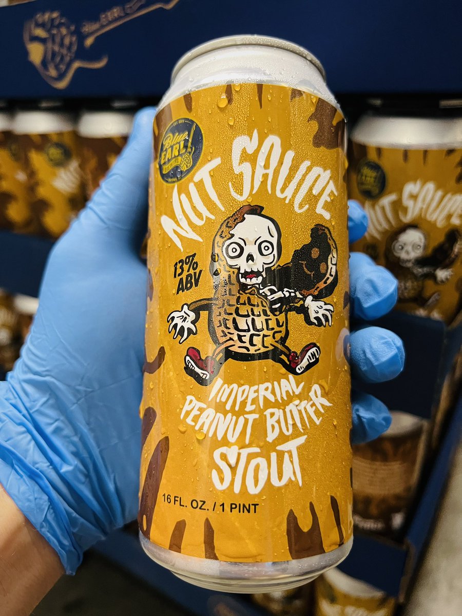 blueearlbeer's tweet photo. Back by popular demand! 💥
NEW Can/Draft Release! 😎
Nut Sauce - Imperial Peanut Butter Stout 🥜
13% ABV ⚡️
This stunning sauce is brewed with vanilla bean, Hershey’s Cocoa, Cocoa Nibs and a metric a$$ton of pure Peanut Butter
#nutsauce #blueearlbrewing 👍😎 https://t.co/V4yORdSOiu
