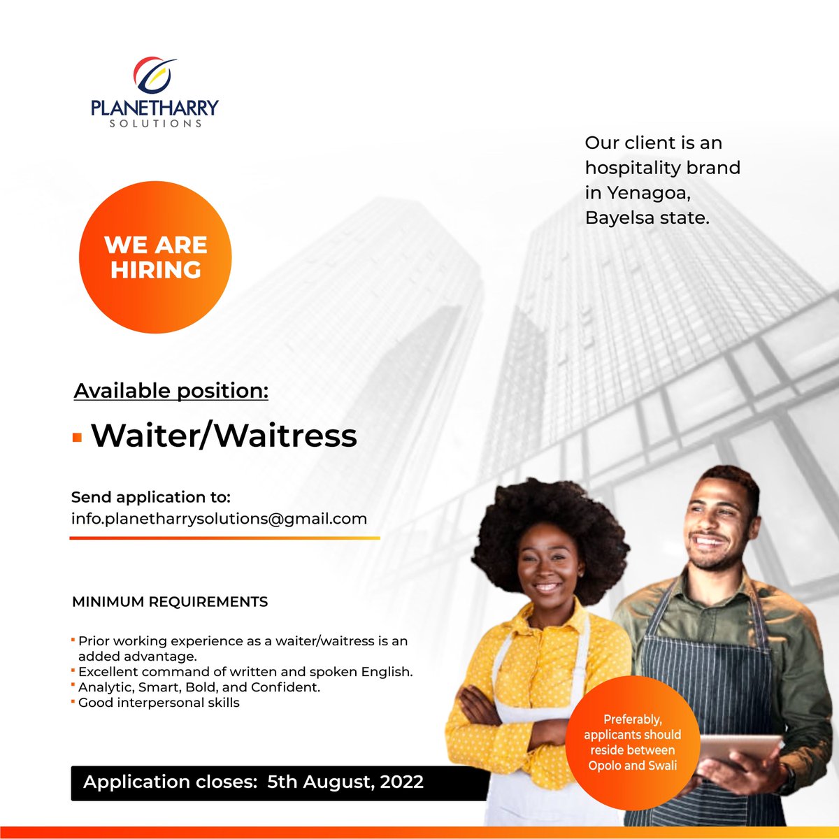 1Porbenihere's tweet photo. We are hiring for our clients.

Check the flyers and follow the instructions.

Please note: if you have applied for any of the above positions before do not apply.

#Planetharry #recruitment #HR #jobs #vacancies https://t.co/t3ycCZK2NQ