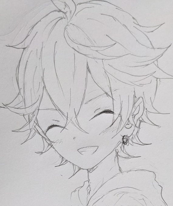 描き途中のタルタル置いて流石に寝るっ!やっぱイケメン描くの下手だということがわかったよ…おやすみ🌙*゜ 