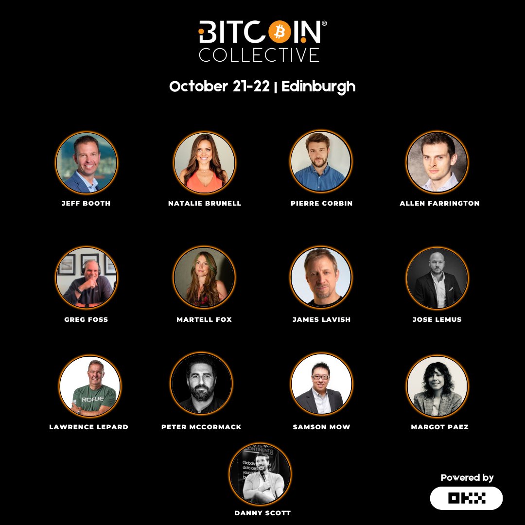 <a href="/BitcoinConfUK/">BitcoinConfUK</a> 🗣 Check out the awesome speakers who will be at this year's inaugural UK 🇬🇧 #Bitcoin Conference!👇

<a href="/BitcoinConfUK/">BitcoinConfUK</a>
<a href="/JeffBooth/">Jeff Booth ⚡️</a>
<a href="/natbrunell/">Natalie Brunell ⚡️</a>
<a href="/CierrePorbin/">Pierre Corbin</a>
<a href="/allenf32/">allen farrington</a>
<a href="/FossGregfoss/">FOSS - #forthekids</a>
<a href="/Martellfox/">Martell Fahrer Fox 🧙‍♀️</a>
<a href="/jameslavish/">James Lavish</a>
<a href="/jllemus/">Jose Lemus</a>
<a href="/LawrenceLepard/">Lawrence Lepard, "fix the money, fix the world"</a>
<a href="/PeterMcCormack/">Peter McCormack 🏴‍☠️🇬🇧🇮🇪</a>
<a href="/Excellion/">Samson Mow</a>
<a href="/jyn_urso/">Margot Paez</a>
<a href="/CoinCornerDanny/">Danny Scott ⚡</a>