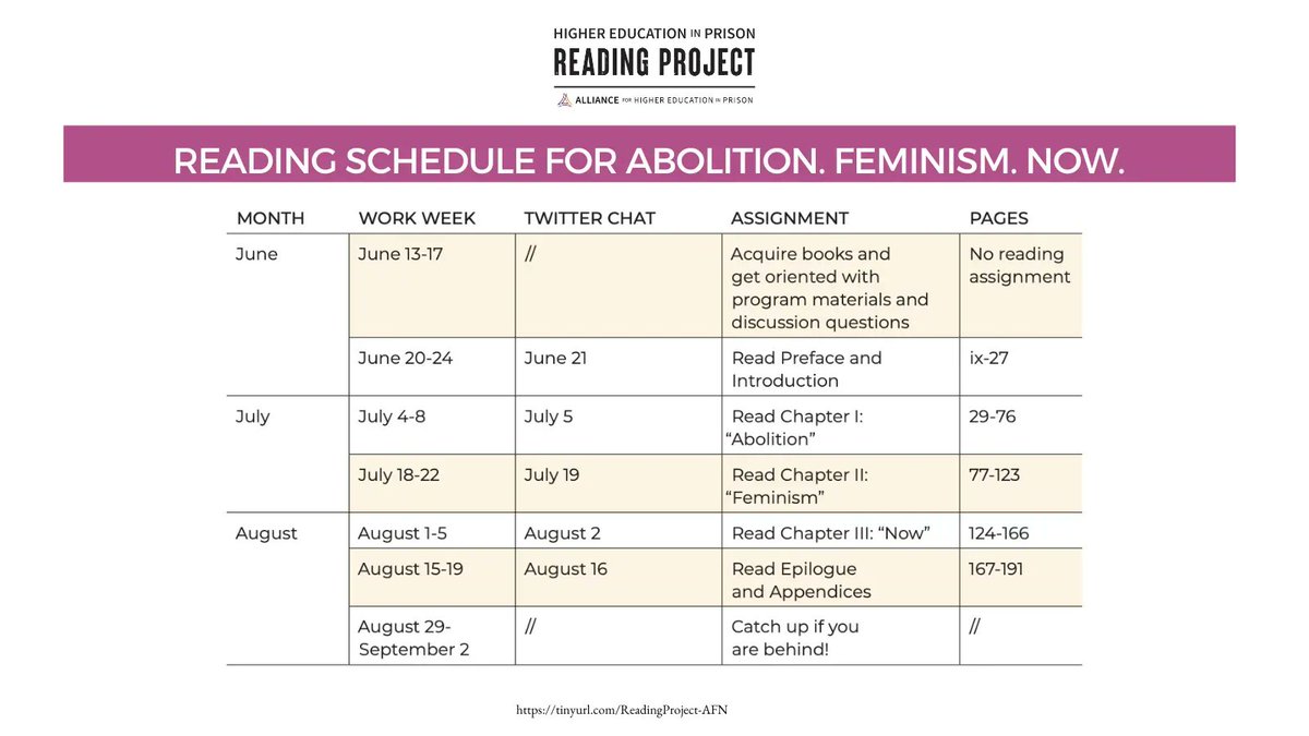 AllianceforHEP's tweet photo. Our discussion of “Abolition. Feminism. Now.” will continue in two weeks on 8/2. We hope you'll join us! #ReadingProject #AbolitionFeminismNow #BookDiscussion #Reader #MustRead #ReadersCommunity https://t.co/xigIL2h9cc
