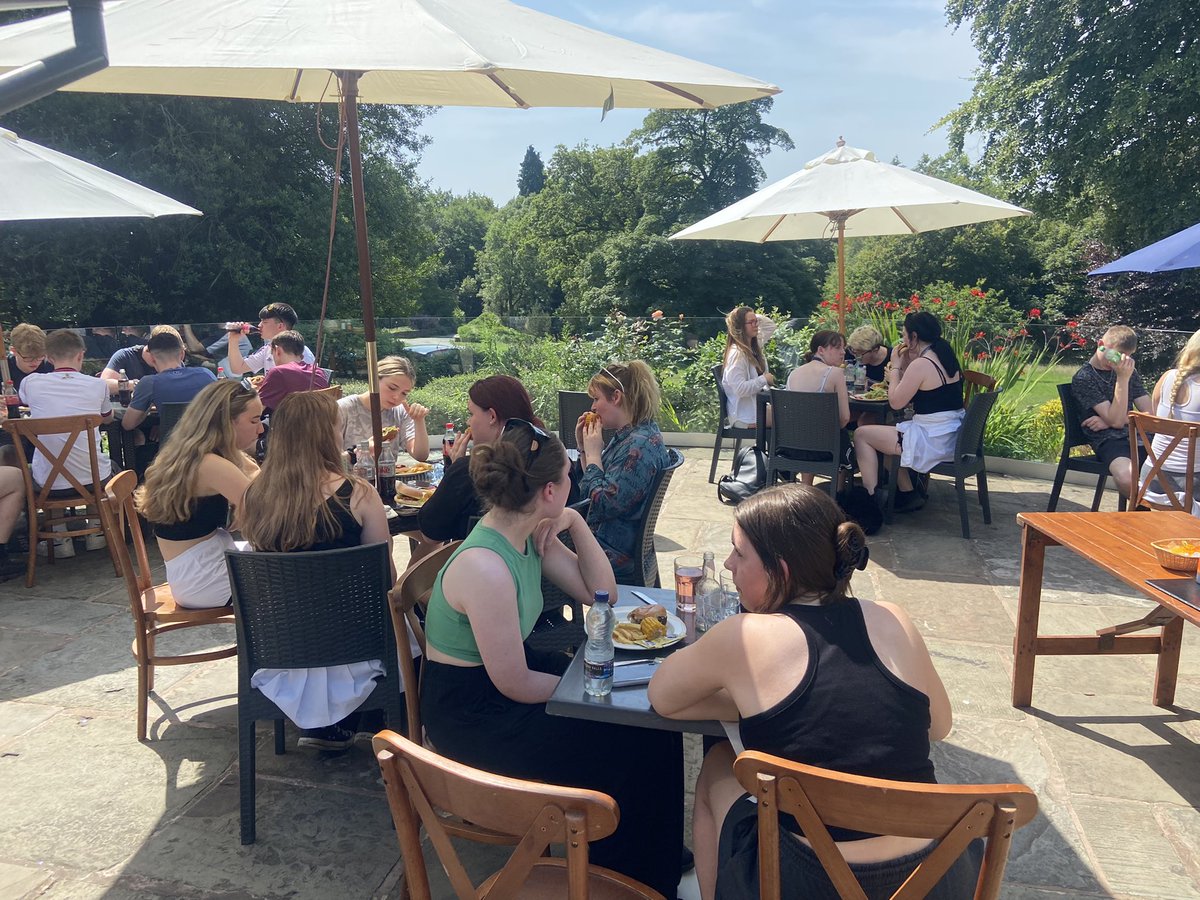 RiviSixthForm's tweet photo. End of year celebrations with Year 12 at Rivington Barn. Great to come together to mark the end of the year ✨Thank you to all the staff who helped make it a special occasion! we won’t forget this one! #heatwave #takepart https://t.co/tqH4P6MdEq