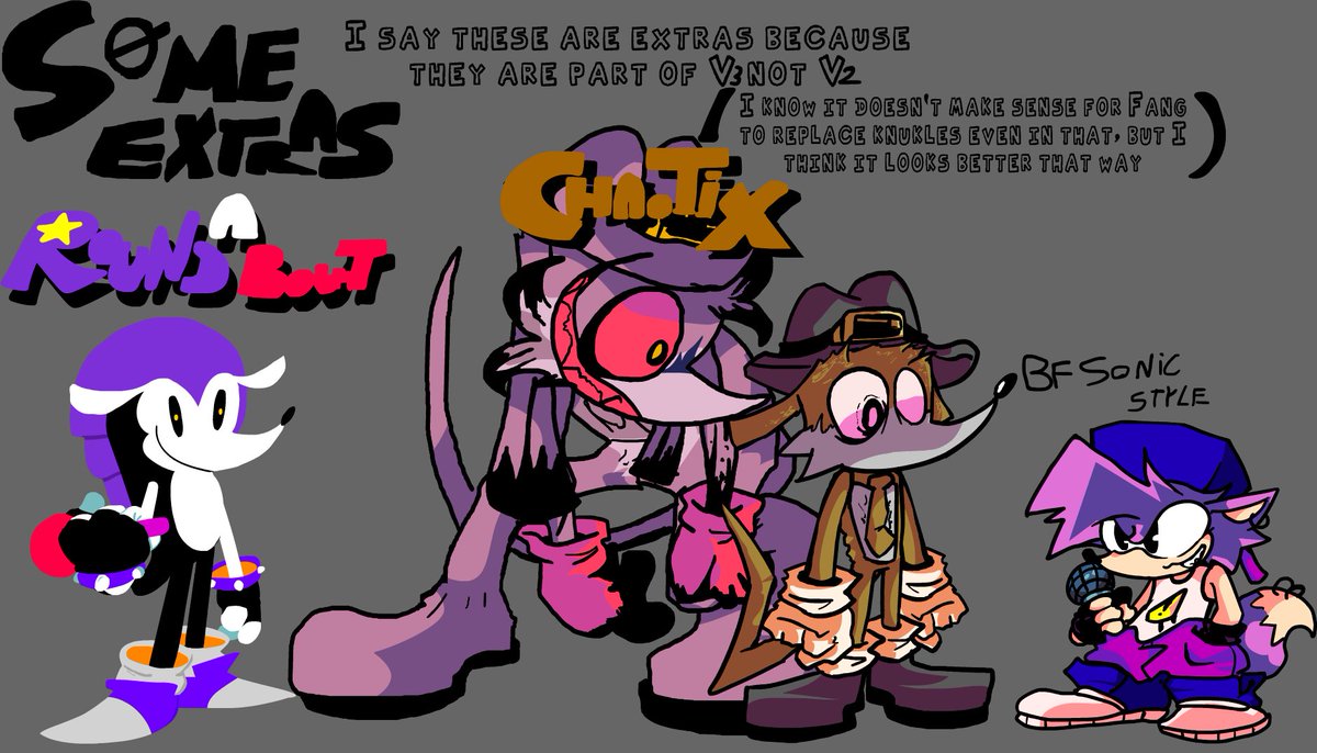 somenteblack's tweet image. FINALLY, I FINISHED!

all round 2 characters of sonic mod d sides and some bonus of round 3

credits of some things:
zephaniah drawing: @SoANGXDraws 
sanic swap with sonichu idea: @Imnotsonic1 
tails d sides design: @Frump0 
d sides assets: @DastardlyDeacon @fif_leo15 (I think)