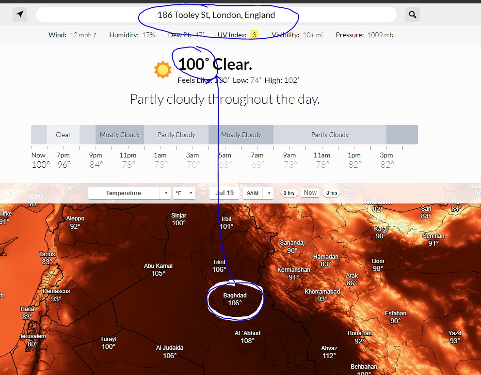 GamerEdie's tweet image. That day when it's almost as hot in London at 6pm than it is in Iraq at 7pm. #staysafe #hydrate