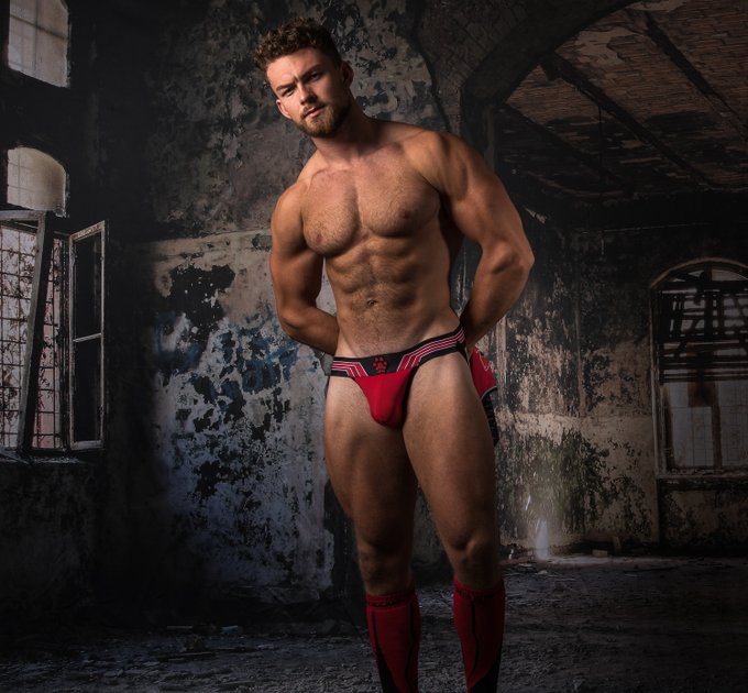 2 pic. Hotness Overload Jake Ondrus by @PaulJamnicky wearing @cellblock13LA ?
.
@bulgespotter @hotd_goodm