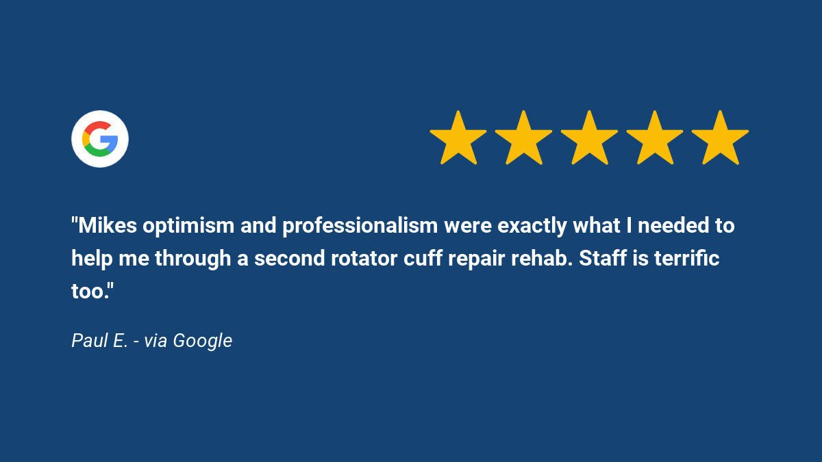 Here's another great testimonial from one of our patients! 
Thank you for the kind words, Paul!