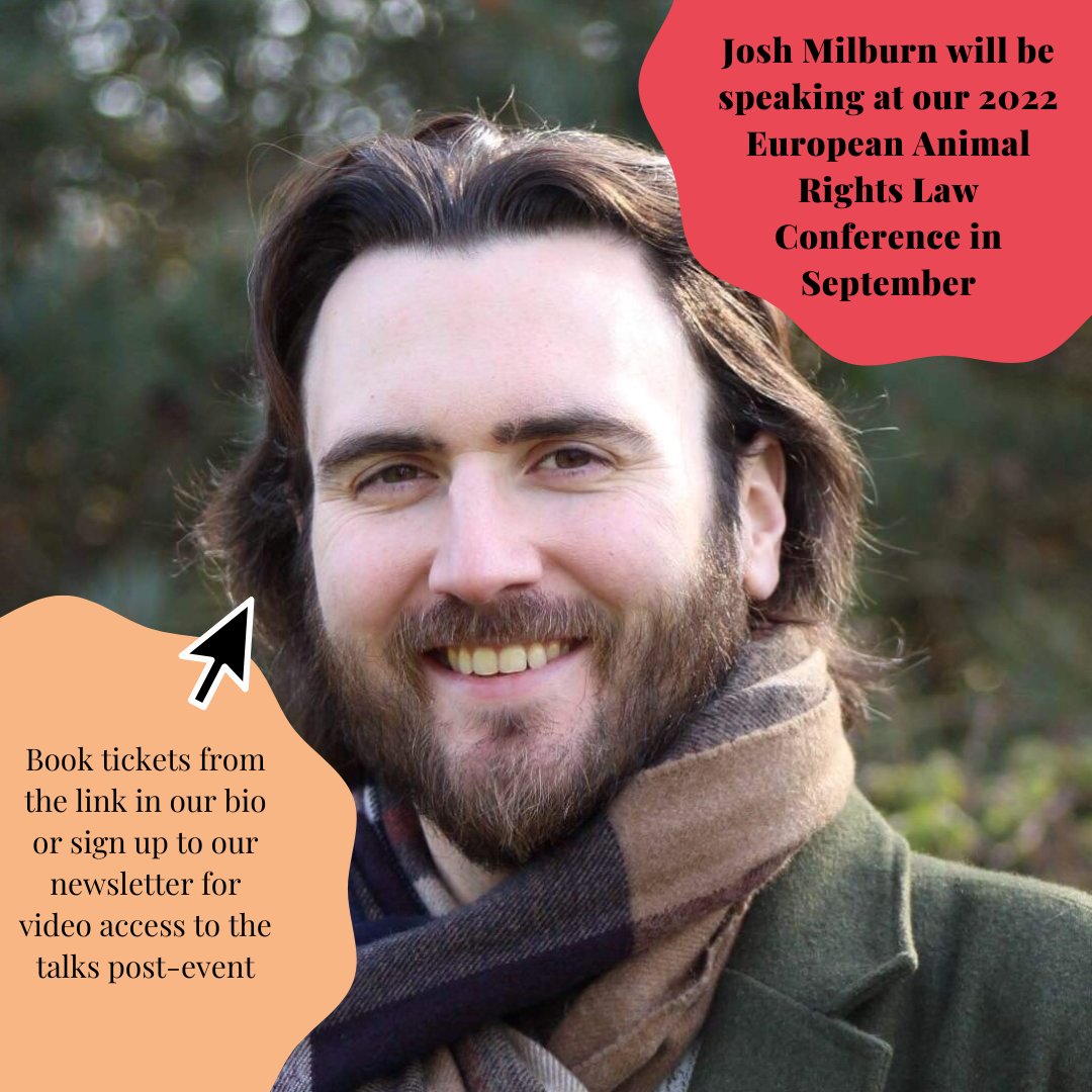 CCARL_charity's tweet photo. We are delighted to present @JoshLMilburn, one of our speakers for this year's European Animal Rights Law Conference in September.
Tickets can be booked here: https://t.co/MhJJvJDF3Z
#Conference #LawConference #CharityConference #CharityEvent #EducationalCharity #AnimalCharity https://t.co/6yNH9b7Q6x