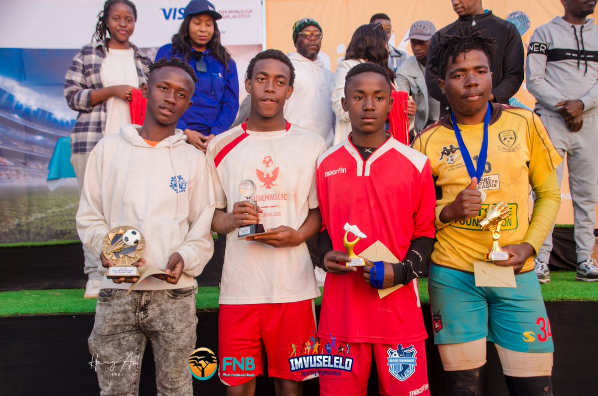MasilelaThabani's tweet photo. TOP GOAL SCORER=TROPHY+ FNB ACCOUNT WITH R5000
PLAYER OF THE TOURNAMENT =TROPHY+FNB ACCOUNT WITH R5000
BEST YOUNG PLAYER OF THE TOURNAMENT=TROPHY+FNB ACCOUNT WITH R5000
GOALKEEPER OF THE TOURNAMENT=TROPHY+FNB ACCOUNT WITH R5000...
#diskiflava #youthempowerment https://t.co/FBSNGysPap