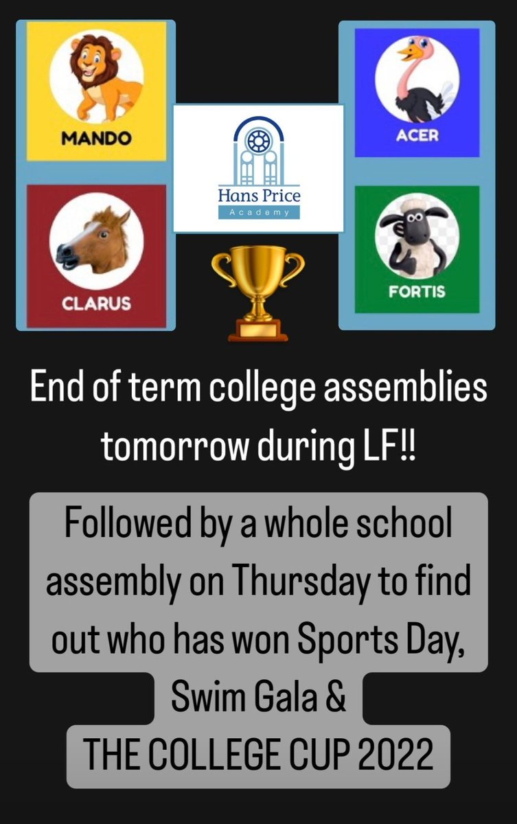 Exciting last few days at <a href="/HansPriceAC/">Hans Price Academy</a> ! 
Who will finish the year College cup champions for 21/22? 🔴🟡🔵🟢