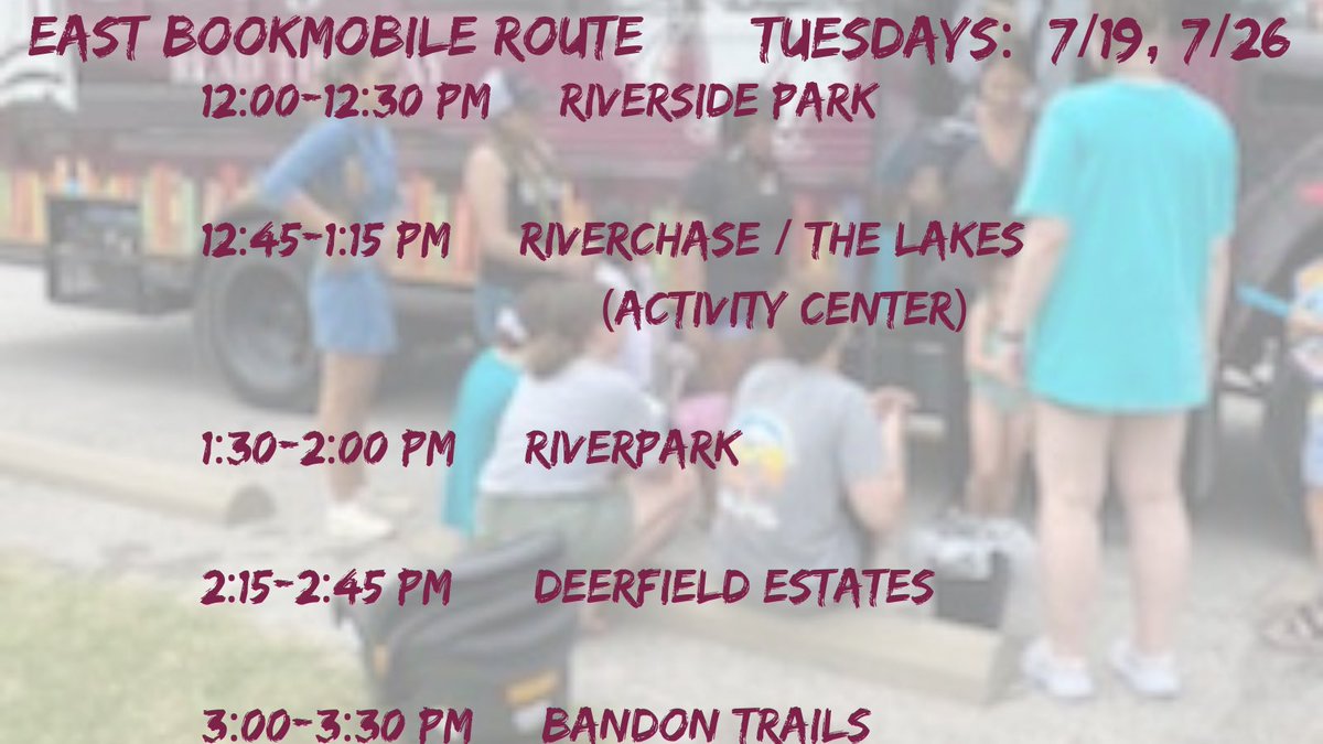 JenksReadtheWay's tweet photo. Seems impossible, but we’re down to the last 2 weeks of Summer 2022 Bookmobile runs. Come see us today on our East route! 
Remember- you don’t have to live in these complexes to visit the Bookmobile - we want to see everyone! https://t.co/wmiMOvm3Hk