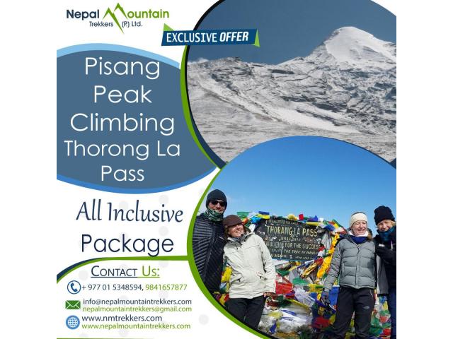 Vacation Classified: "Pisang Peak Climbing with Thorong La Pass" => ow.ly/jh6w50JZnUK - Posted by Nepal Mountain Trekkers <a href="/trekkersnepal/">Nepal Mountain Trekkers</a>  - #Travel #Nepal #Trekking #Adventure