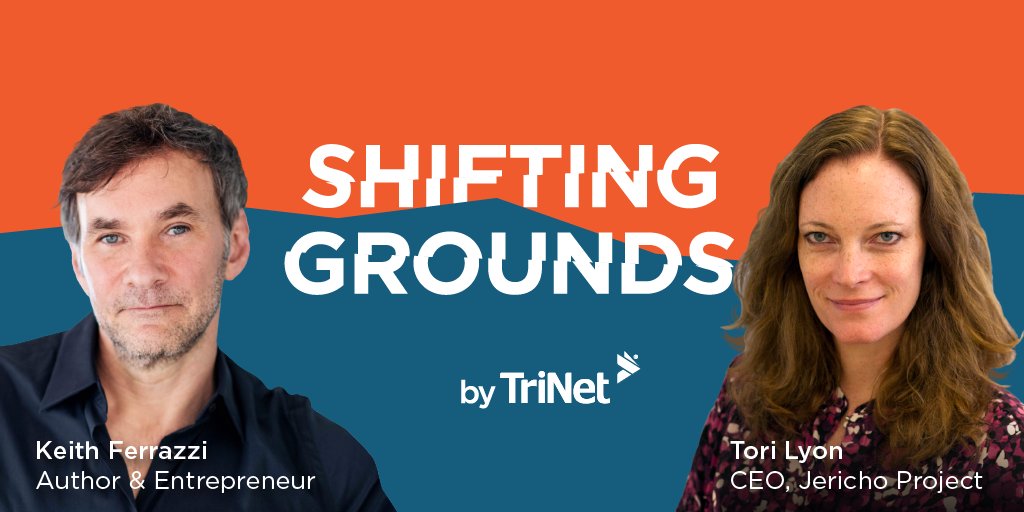 TriNet's tweet image. to is the topic of our latest episode of #ShiftingGrounds. Join the host of our podcast, New York Times best-selling author @Ferrazzi in a heart-to-heart discussion with @JerichoProject1 CEO Tori Lyon on running a purpose-driven organization. rise.trinet.com/p/shifting-gro… #TriNetRISE