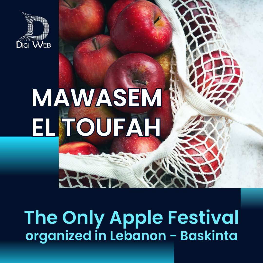 DigiWebllc's tweet image. Success Story #5: Mawasem El Toufah

In collaboration with the #municipality of Baskinta, Digi Web launched the first edition of the Baskinta Apple Festival or “Mawasem El Toufah”

The project reached over 12,000 attendees and promoted local producers and exhibitors of apples