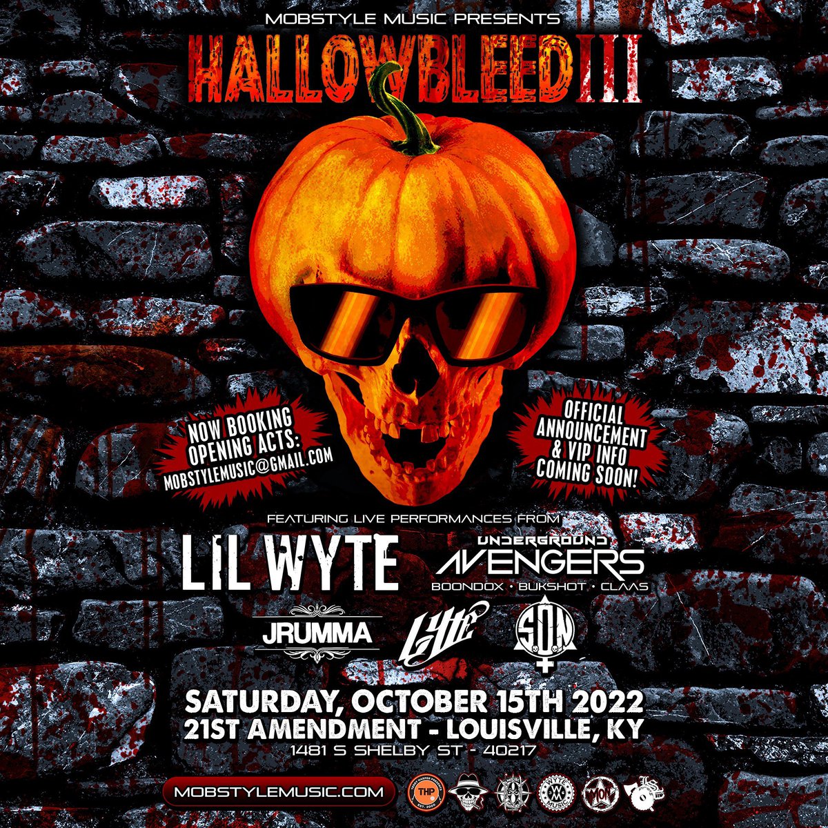 #Bukshot announced Hallowbleed III is going down October 15 with #UndergroundAvengers #LilWyte #Lyte and more.