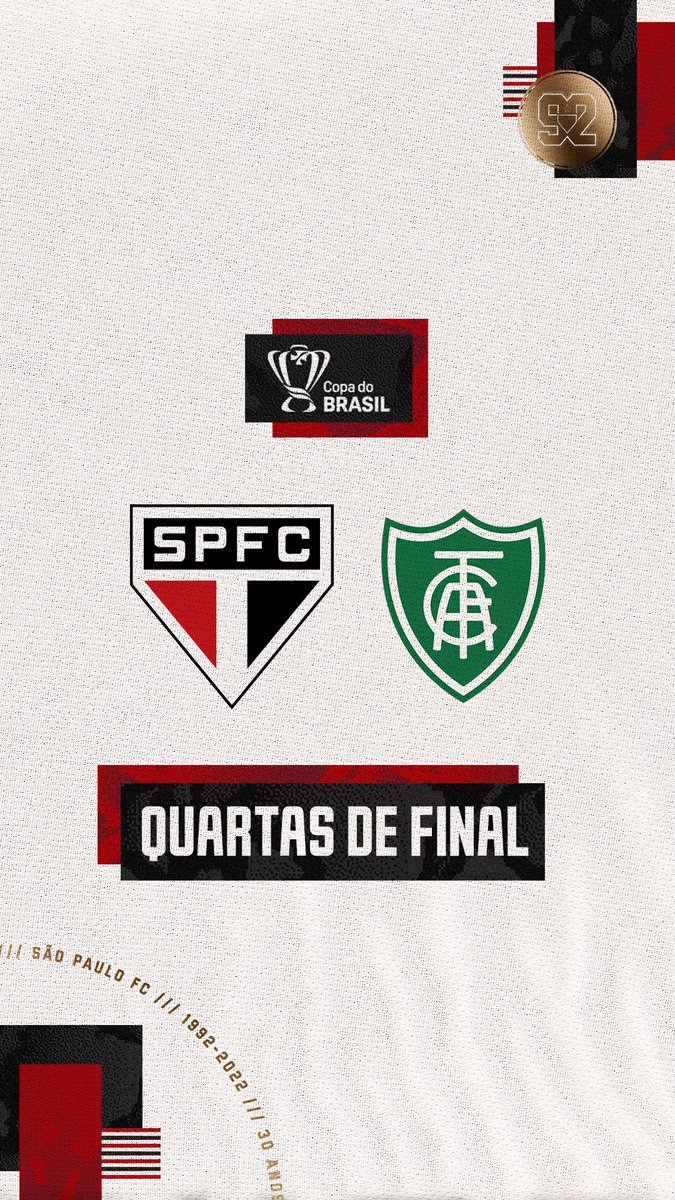 SaoPauloFC's tweet photo. O Tricolor vai enfrentar o América-MG nas quartas de final da @CopadoBrasil!

Em breve, serão sorteados os mandos e definidos os horários e datas das partidas.

#VamosSãoPaulo 🇾🇪 https://t.co/wpYffzobyh