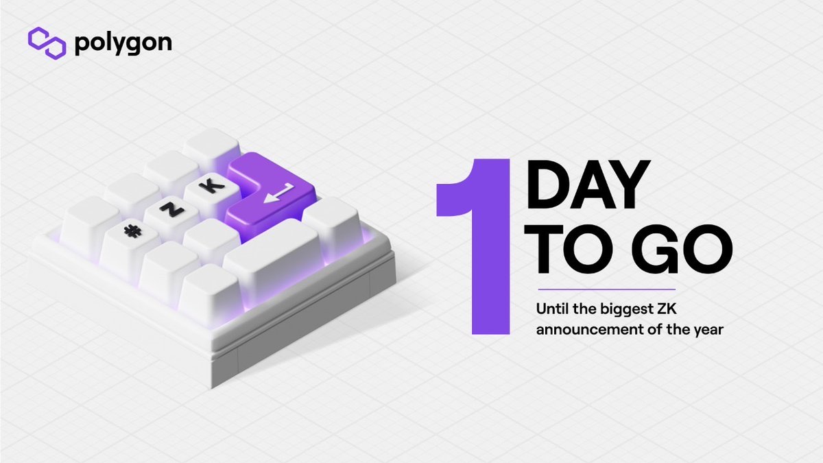 We at <a href="/0xPolygon/">Polygon</a> honestly believe (and people familiar with the matter agree) that what we're announcing tomorrow is the second biggest tech breakthrough/milestone in Ethereum (or even the whole industry) this year, right after The Merge.

Let's celebrate it together. 🤗🦄💫