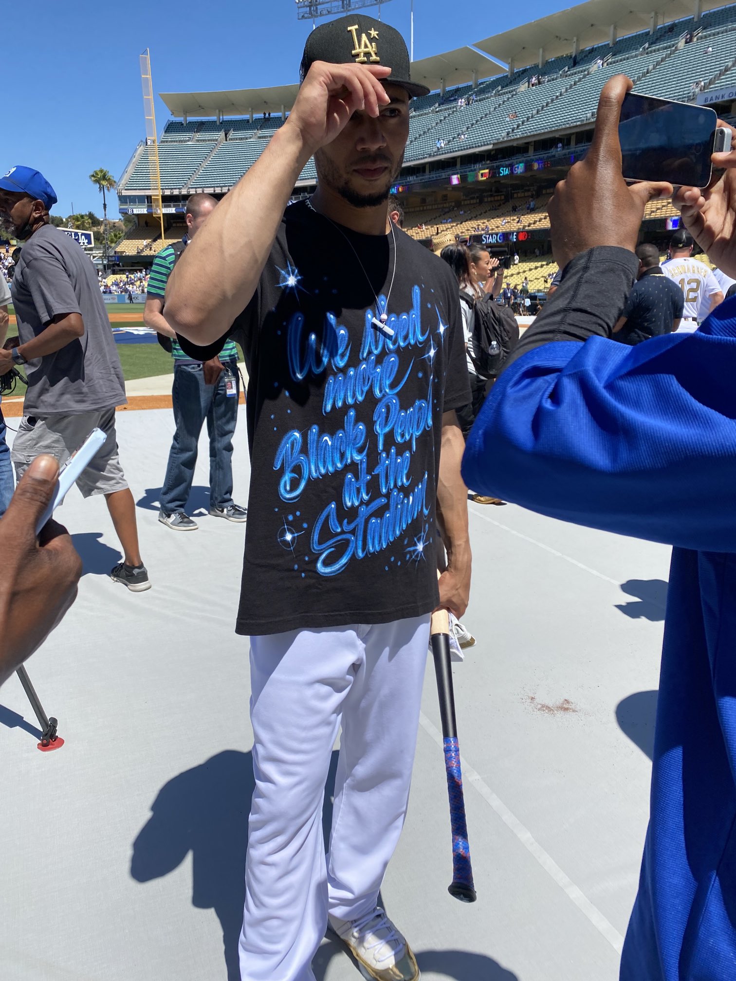 black and blue la dodgers jersey