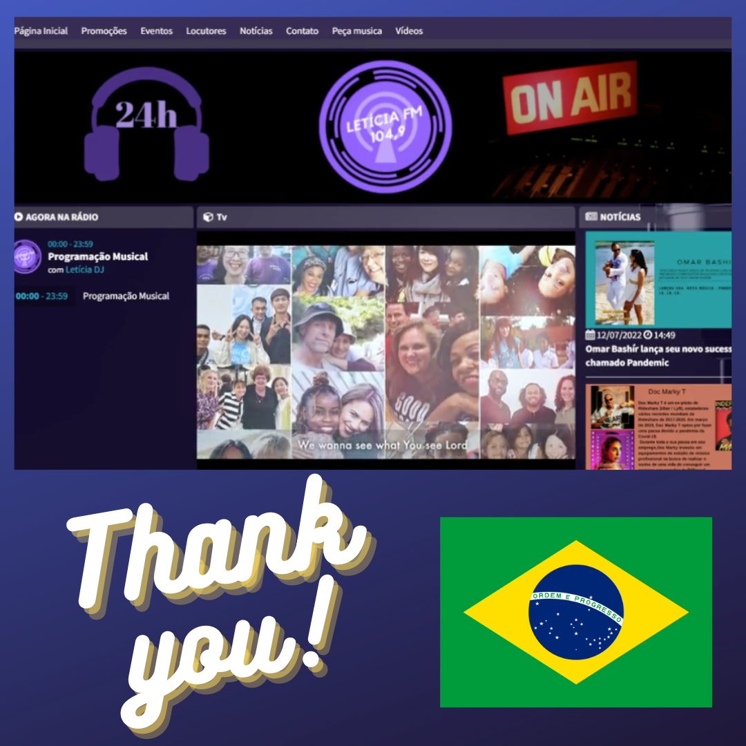 singinunity's tweet photo. I was introduced to a Brazilian DJ and she played our video on her show🤩🙌💕💕
#singinunity
#globalvirtualchoir
#TheSymphony
#internationalchoir
#dulaneylandmusic https://t.co/EGii7oOjlG