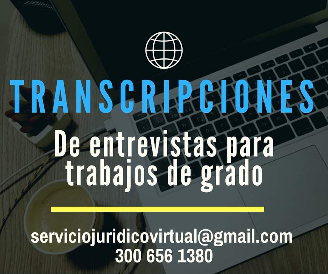 Juri_Virtual's tweet photo. Servicio de #Transcripción de audio a texto o vídeo a texto. 

Contacto
Whatsapp 300 6561380
Email: serviciojuridicovirtual@gmail.com

#Colombia #abogados #Audiencias #AudienciasGP #AudiosATexto #Transliteracion https://t.co/Qtn4TA6lZG