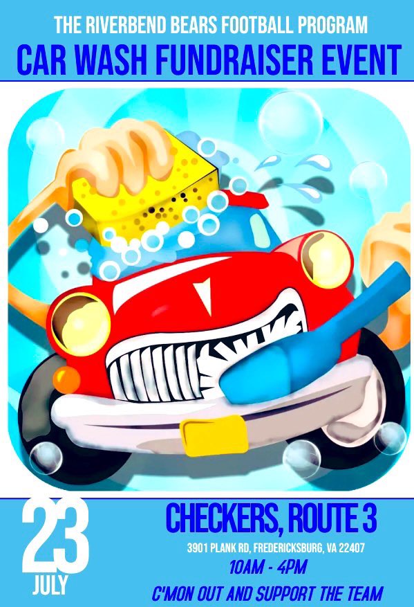 AlwaysSparklin3's tweet photo. Gon’ be a scorcher this weekend 🔥☀️Make sure y’all CMON BY OUR CAR WASH AND SUPPORT YOUR RIVERBEND BEARS 🚗🧼. #Donate #SUPPORTTHEKIDS #SHARE #Itstheplacetobe #RETWEET https://t.co/9vSnuxZe0W