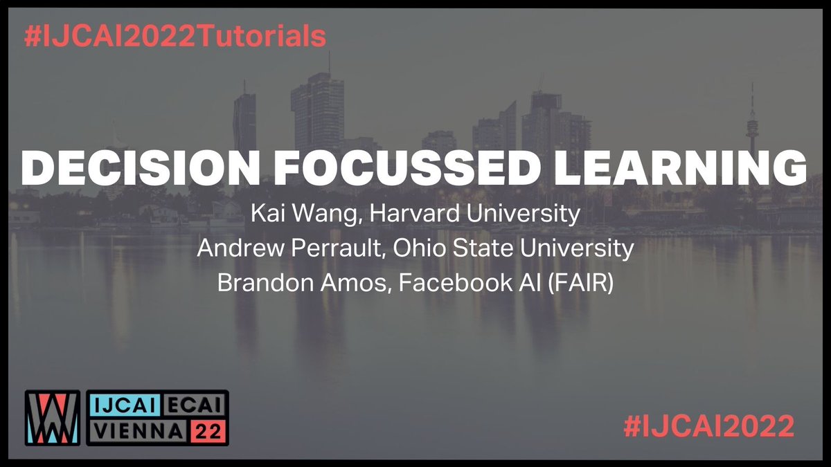 IJCAIconf's tweet image. #IJCAI2022Tutorials Decision Focussed Learning
🗓 25 July
🗣️Presenters: Kai Wang @harvard Andrew Perrault @ohiostate Brandon Amos @metaai FAIR
➡ guaguakai.github.io/IJCAI22-differ…
#IJCAI2022 #Vienna