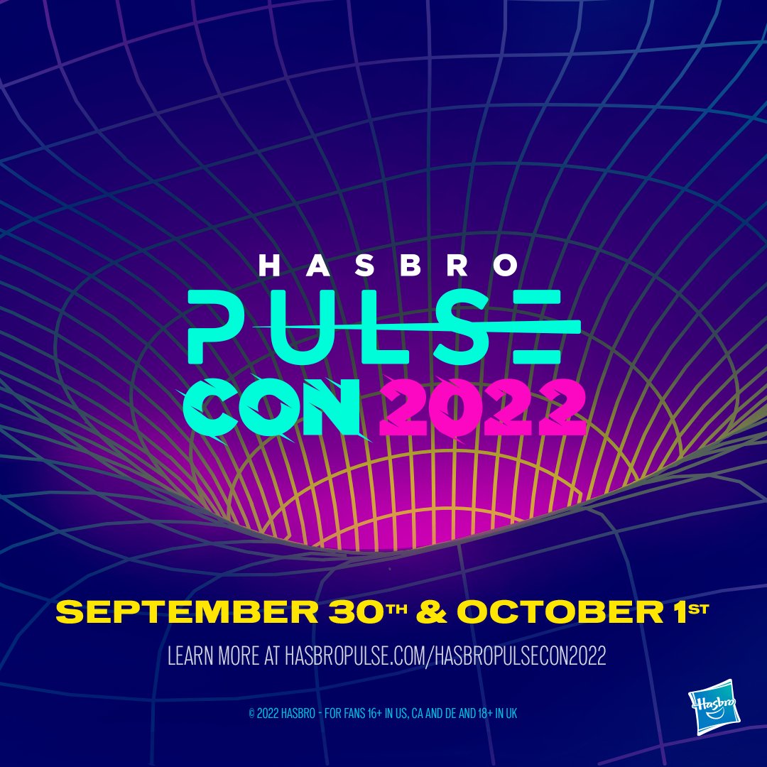 HasbroPulse's tweet image. We’re excited to announce HASBRO PULSE CON is BACK! Save the date - Friday September 30th and Saturday October 1st. Register to stay in the loop at hasbropulse.com/pulsecon2022