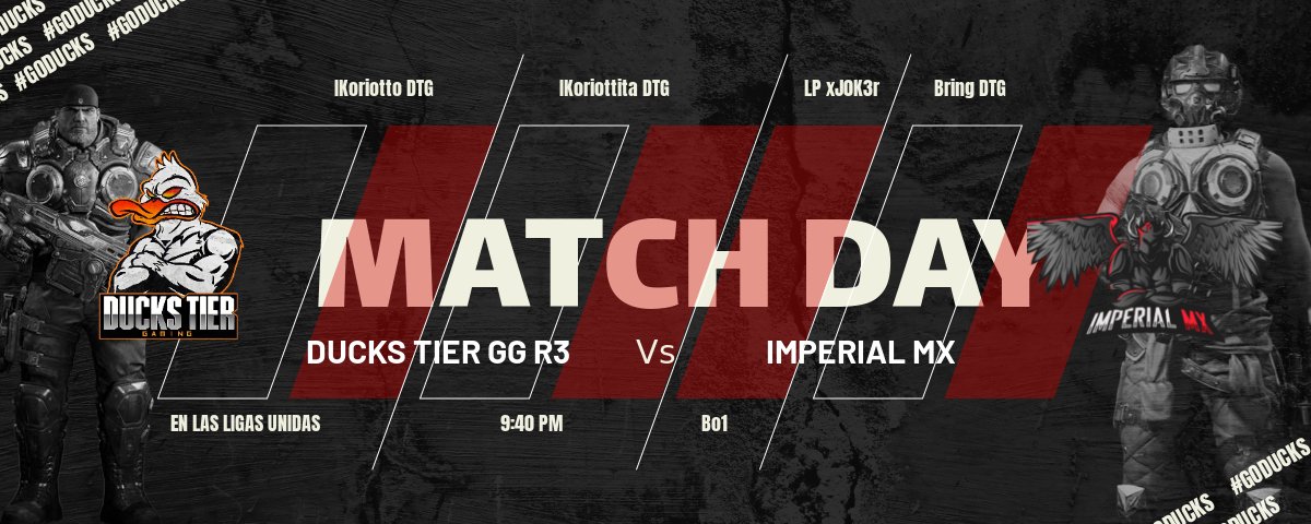Tenemos Doble enfrentamiento en <a href="/LigasUnidas/">Ligas Unidas de Latinoamerica</a> 9:40 PM
🆚 <a href="/ImperialMX1/">Imperial México</a>
🆚 <a href="/DuckTierGaming/">Ducks Tier Gaming</a> R3

<a href="/lKoriotitta/">♡𝖑𝕶𝖔𝖗𝖎𝖔𝖙𝖎𝖙𝖙𝖆🐧</a>
@lKoriotto_DTG
<a href="/bring089/">Bring</a>
#LpJoker

Vamos con todo!! 🔥🎮
#GODUCKS

Caster <a href="/RiizeI/">🦄 Riize Oficial 🦄</a> <a href="/LuLYayoB/">Yayo Bautista</a>