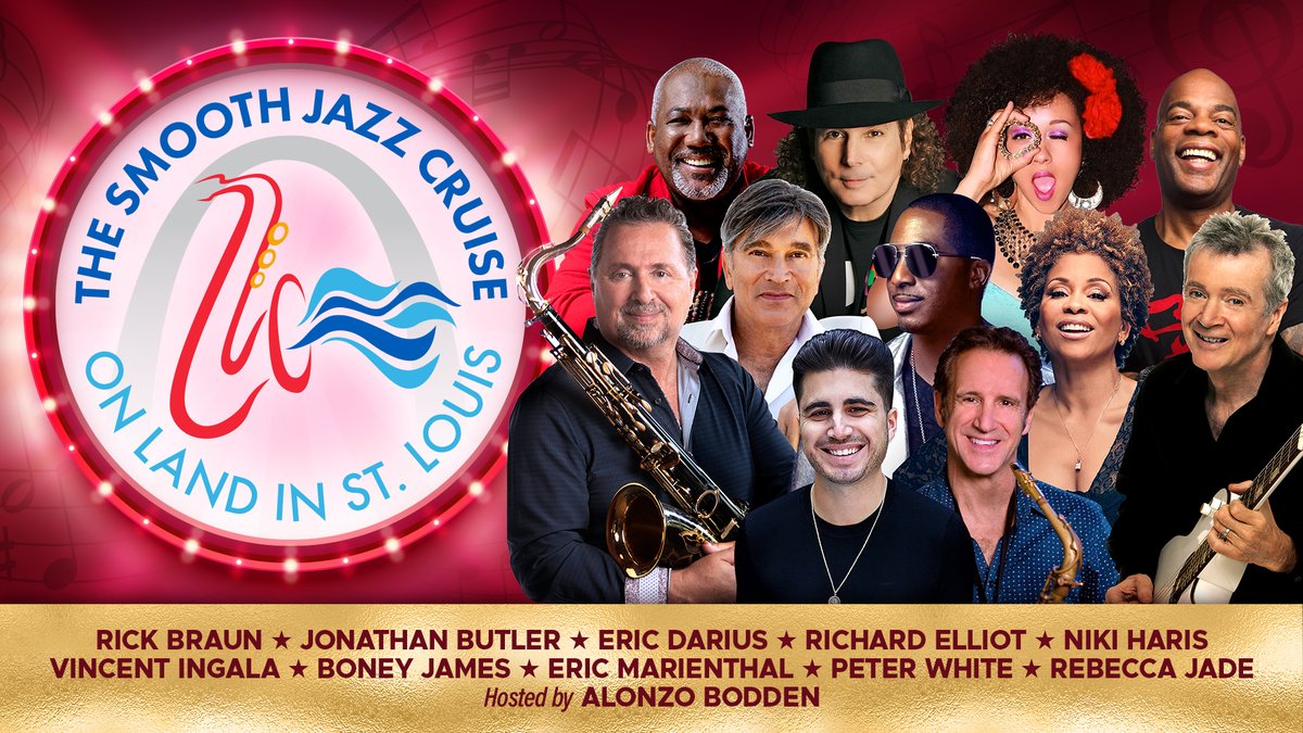 Smooth Jazz Cruise (@smoothjazzatsea) on Twitter photo Just under 2-months until we bring some of our Smooth Jazz Cruise favorites to St. Louis for our "On-Land" festival! Great tickets remain for the 2-day festival. Get all the details here: bit.ly/3J5EHqj Just under 2-months until we bring some of our Smooth Jazz Cruise favorites to St. Louis for our "On-Land" festival! Great tickets remain for the 2-day festival. Get all the details here: bit.ly/3J5EHqj