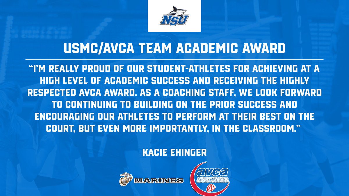 NSU_VB's tweet photo. Excelling in the classroom and on the court; Itβs just a π¦ thing
#PrepareToDominate https://t.co/r7dYVeAT97