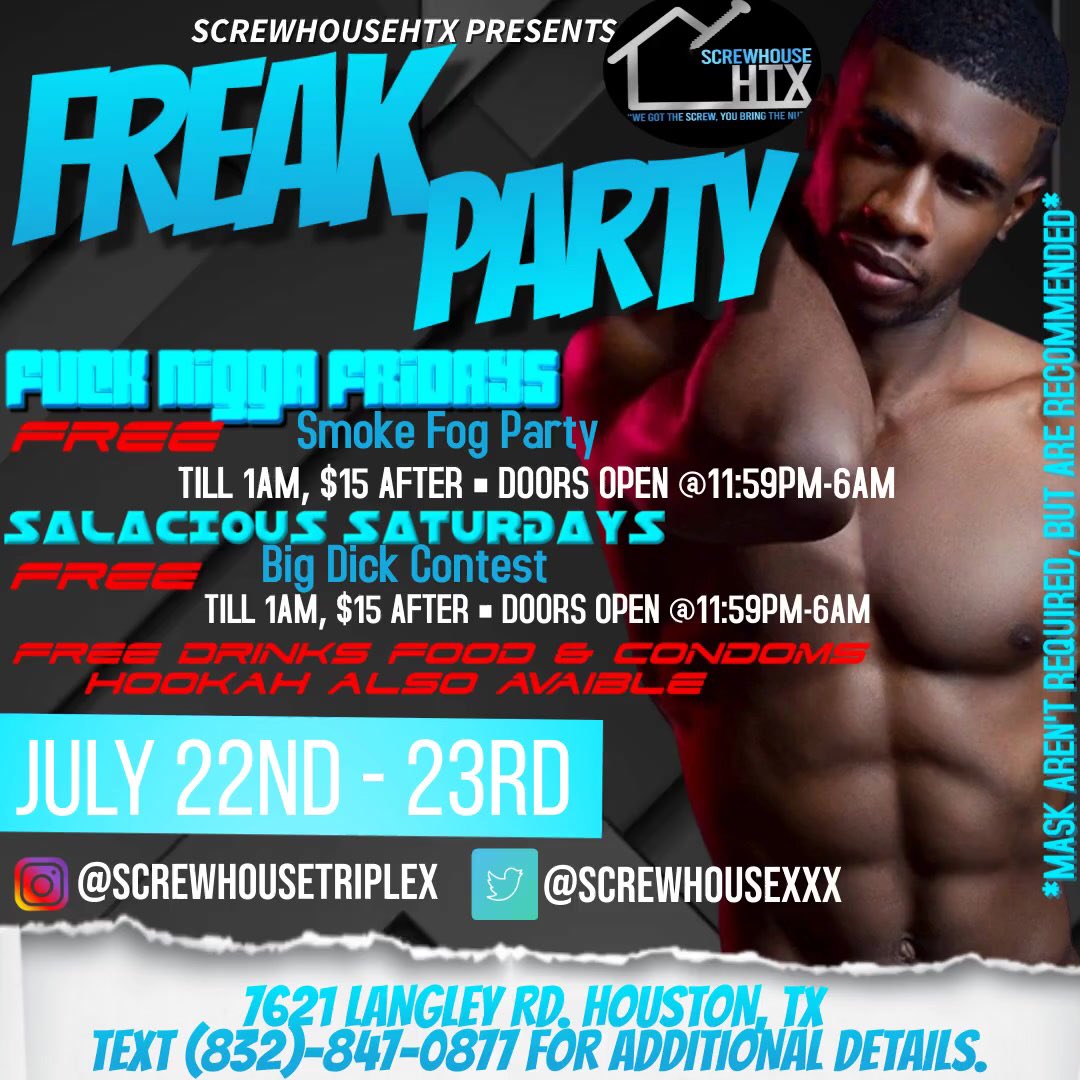 ScrewHouseXXX's tweet photo. This weekend it’s going down Houston. We back with the shits. We not holding back either https://t.co/RqJRwotqjO