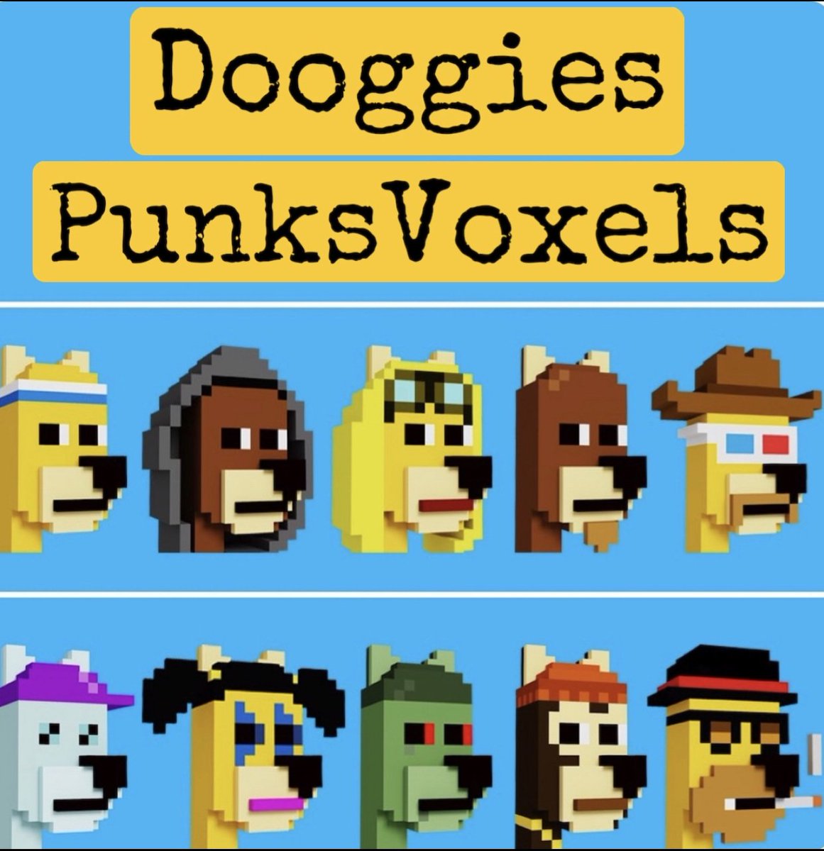 SprotoPie Joe 🌙 🥧 🐸 (@shirleyloslover) on Twitter photo 🔥Dooggie Voxell Frens!!
We will be giving away these NFTs to 5 holders from each community 🎉
Follow these steps for a chance to win:
✅Follow both <a href="/PunksVoxels/">Tems | NFT</a> & <a href="/DooggiesNFT/">Dooggies ($DOOG)</a> on Twitter!!
✅Join Discords!!
✅Like & RT
✅Tag friends(must leave comment!)
🏆Winner picked 7/22 🔥Dooggie Voxell Frens!!
We will be giving away these NFTs to 5 holders from each community 🎉
Follow these steps for a chance to win:
✅Follow both <a href="/PunksVoxels/">Tems | NFT</a> & <a href="/DooggiesNFT/">Dooggies ($DOOG)</a> on Twitter!!
✅Join Discords!!
✅Like & RT
✅Tag friends(must leave comment!)
🏆Winner picked 7/22