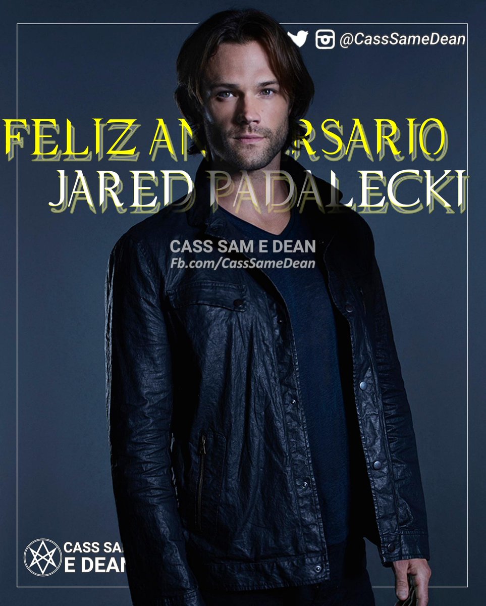 SPN_Frases's tweet photo. Feliz aniversário @jarpad 🎂🎈🎁 Nos sigam no Facebook: Cass, Sam e Dean https://t.co/oc5LmElSze