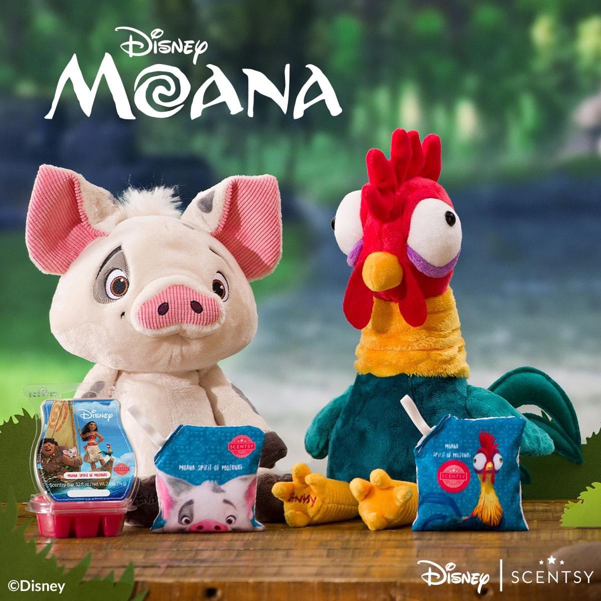 JStrangmeyer's tweet photo. You don’t have to search the great ocean to find a loyal sidekick. Shop the Disney Hei Hei and Pua – Scentsy Buddies and exclusive Disney Moana fragrance while supplies last. Who are you taking along for the ride? 🐷🐓👉🏻 https://t.co/YVFIbxa7jt #FersScents #Scentsy https://t.co/NkmcbuwmZo