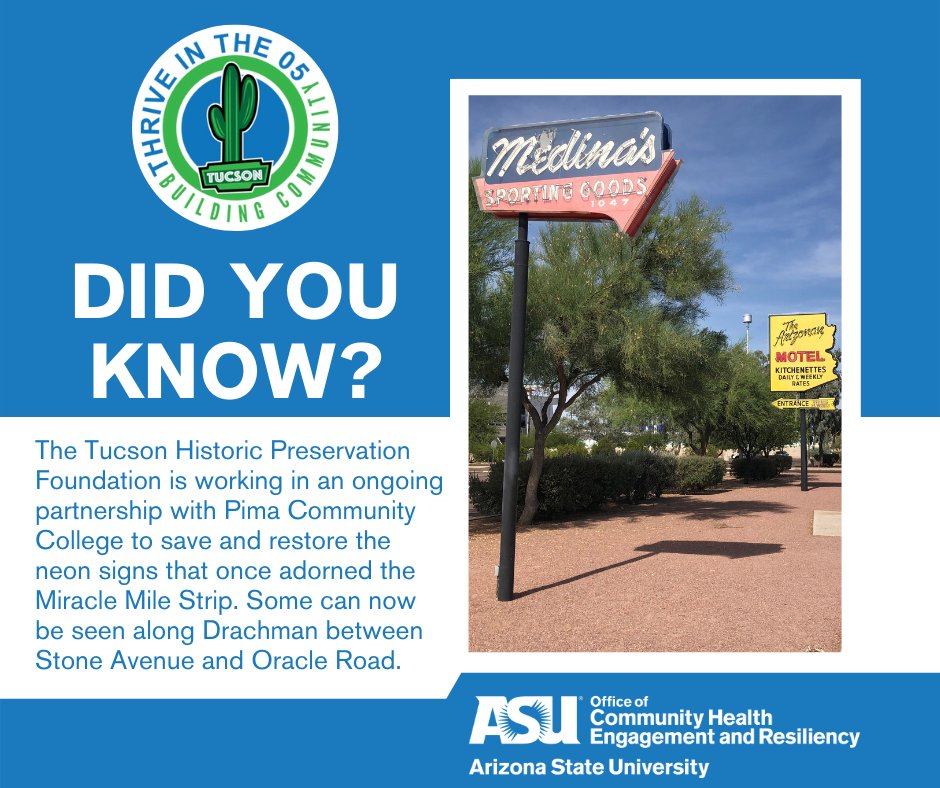 AsuOcher's tweet photo. What's up with those neon signs on the north side of Pima Community College?
@preservetucson @pimacommunitycollege @pima_cc #thriveinthe05 #Tucson #pima #PimaCounty #tucsonaz #tucsonlocal #community #tuesday #trivia #TriviaTuesday #neonsigns #neonsign #neonsignart https://t.co/cDCuqZ0AaD
