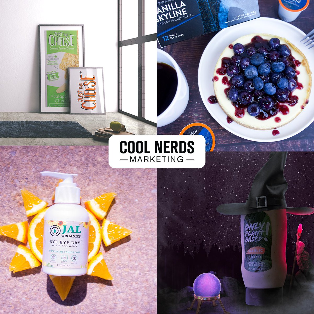 NerdsMarketing's tweet photo. Some favorites from our first half of the year. Canโt wait for the next half! @justthecheese @brooklynbeanroastery
@jalorganics @onlyplantbasedfoods
.
.
#MarketingAgency #CoolNerds #TopPicks #DesignerPicks #Portfolio #PortfolioWork https://t.co/iJthVXIbSW